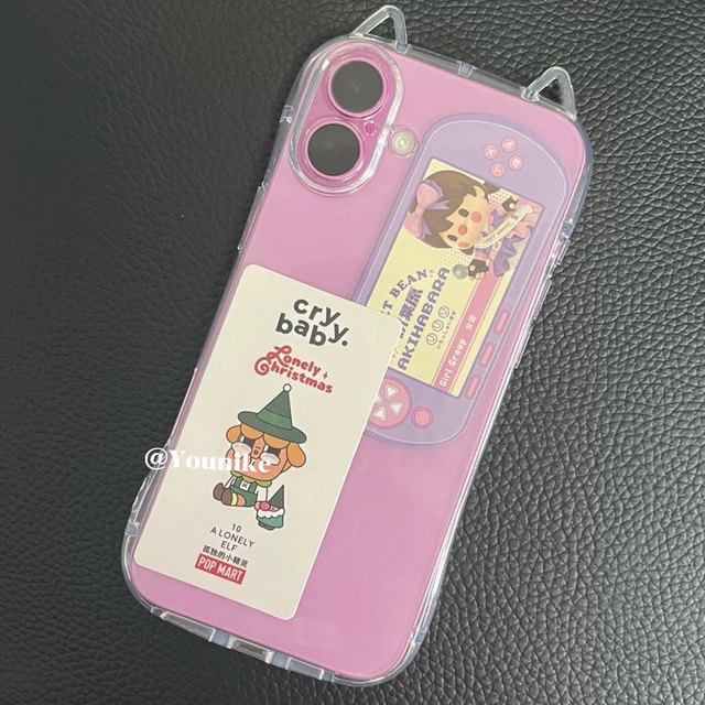 Korean ins bloggers have the same model that can be used to post photos, suitable for iphone17pro/17promax protective case, Apple 16 mobile phone case, 16promax protective case, 15 anti-fall, 13/14 shell air