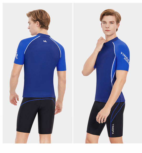 Yingfa casual surfing suit swimsuit beach suit swimming diving long sleeve sunshade men's ladies surfing top