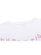 BunnyGround blue large bow short-sleeved round neck T-shirt

