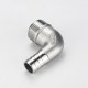 304 stainless steel external wire elbow pagoda 90 degree external thread Green head soft water pipe leather joint bamboo straight plug 4 points