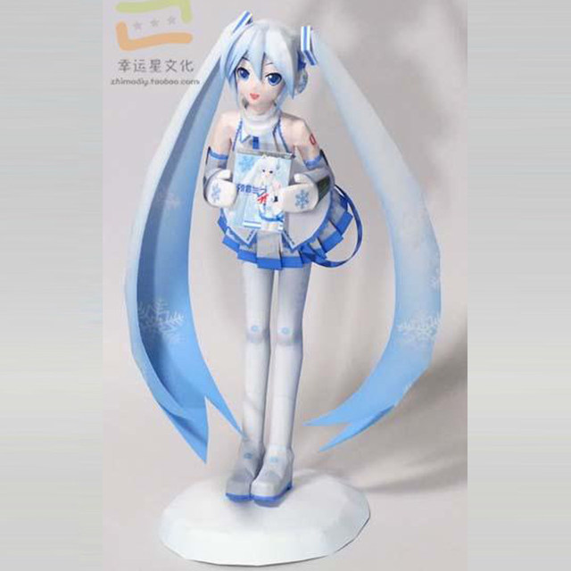 Anime paper model Hatsune Miku, Snow Hatsune hardcover version is