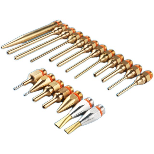 Extended hot melt glue gun nozzle glue gun accessories 1mm small diameter glue nozzle thin gun head long mouth glue gun copper nozzle universal