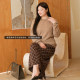 Beautiful Inn autumn and winter knitted wool skirt for women large size women's new straight plaid skirt