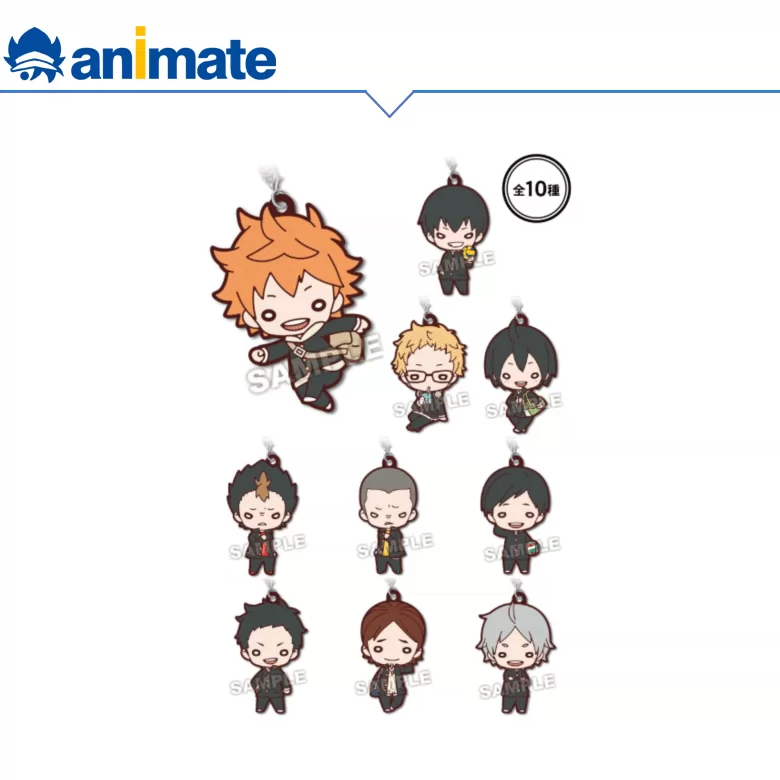 现货 排球少年 豆豆眼橡胶挂件制服乌野高校再贩