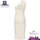 UK Purchase New Women's Rick Owens Draped One-Shoulder Knit Dress
