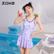 
Zhuke children's swimsuit girl one-piece dress krommi sweet cool girl junior high school student swimming training