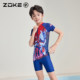 Zoke children's swimsuit one-piece flat corner short-sleeved sun protection swimming training Ultraman zoke boys quick-drying vacation