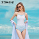 Zhouke swimsuit women one-piece triangle competitive training swimsuit sexy small breasts make you look slim zoke shallow water ballet white moonlight