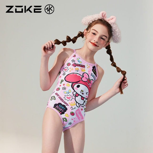 
Zoke children's swimsuit one-piece triangle professional swimming training zoke melody girls quick-drying chlorine-resistant swimsuit