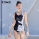 Chauke swimsuit women's one-piece triangle hot spring resort swimsuit fashionable new slim black and white cute cat swimsuit