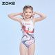 Zhouke children's swimsuit one-piece triangle professional swimming training zoke mountain and sea jing girl quick-drying teenager competition