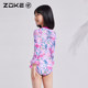 Zhouke children's swimsuit girls one-piece sun protection quick dry medium-sized children warm zoke girls swimsuit baby swimsuit