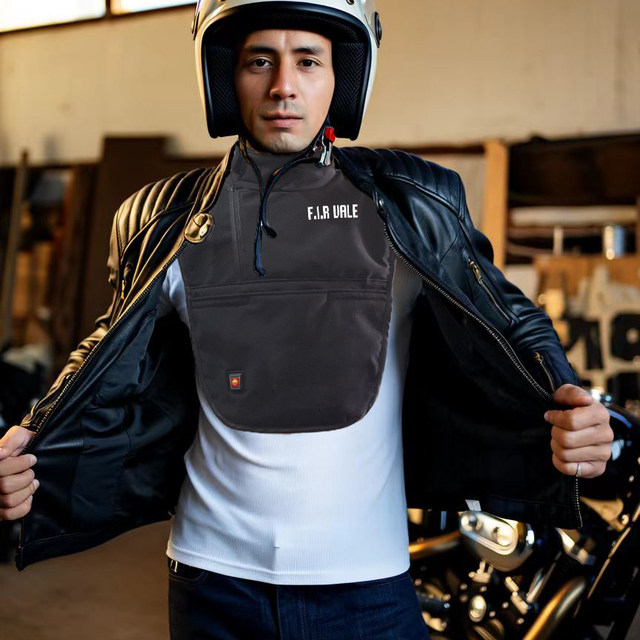 Motorcycle chest protector, windproof neck scarf, heating, riding neck, cold protection, cervical vertebrae warmth, USB car heating new style