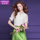 Fei Mengyi new Chinese shirt for women's flared sleeves summer young standing collar button embroidered design temperament shirt
