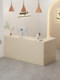 Corner cashier cream cream wind front desk small bar simple counter Modern clothing store reception platform L -shaped counter
