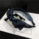 Korean mesh double-layer bow headband anti-slip with toothed wide-edge pressure hairband for women simple temperament versatile hair card