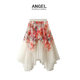 Gauze skirt palace printed irregular mesh skirt long skirt temperament fairy skirt mid-length skirt sweet 1503
