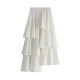 Autumn and winter Korean style asymmetrical pleated cake skirt for women, versatile mid-length ruffled irregular skirt 8255