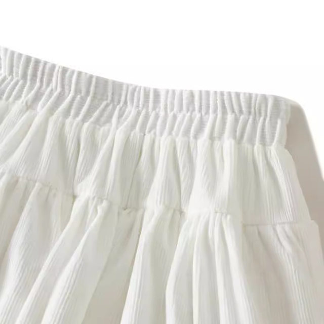 Lace fluffy cake short skirt for women in autumn new large size fat mm high waist slim small a-line gauze skirt 98060
