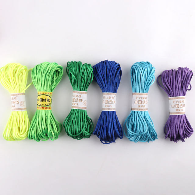 No. 5 Chinese knotted red rope jewelry DIY wire thick rope 2.5mm seven-color hand-knitted