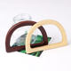 Bag accessories hand-held wooden ring D-shaped hand-held DIY hand-held ring material hand-woven wooden ring wheat ear bag hand-held bamboo joint