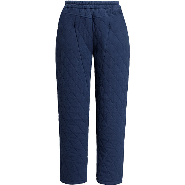 Old lady thin cotton pants middle -aged and elderly high -waist loose straight tube autumn and winter elderly pants children loose grandma clothing mother pants
