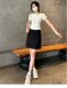 Design-sensual suit skirt for women in summer new high-waisted slimming pocket A-line short skirt anti-exposure hip-cover skirt
