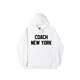 Chic port breeze letter white hooded sweater female autumn and winter plus velvet bf lazy wind niche tide ins jacket