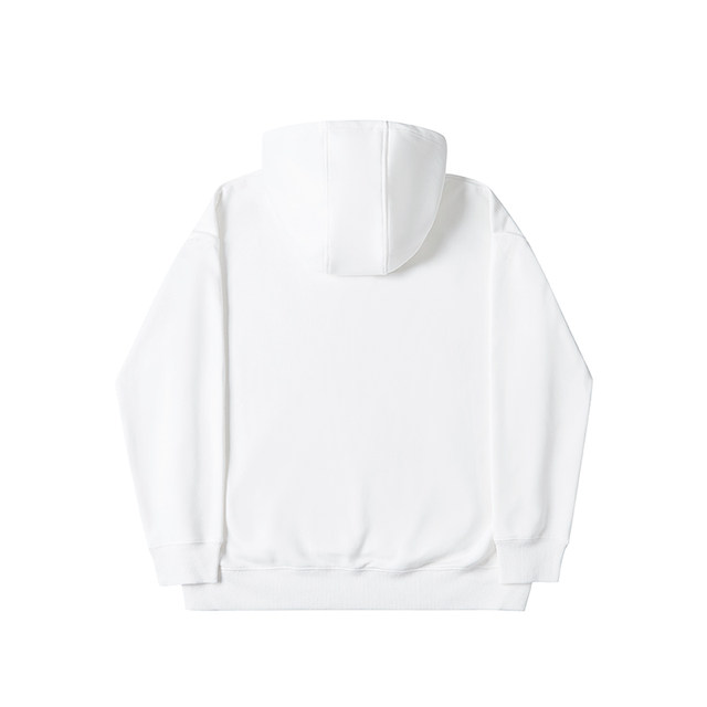 Chic port breeze letter white hooded sweater female autumn and winter plus velvet bf lazy wind niche tide ins jacket