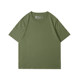 Japanese cute wind, green solid color short -sleeved T -shirt female small in the small one with bottoming loose cotton half -sleeved top