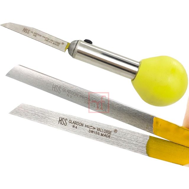 Fish brand triangular spatula, micro-inlaid flat spatula, carving knife, white steel knife, edge knife, jewelry inlaid spatula, gold-smithing tool