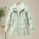 Down cotton jacket for women 2024 new mid-length Korean style fashionable loose large size thickened warm super good-looking jacket