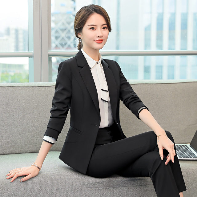 Business formal wear women's suit slim body temperament workplace large size professional suit suit ladies work suit work clothes