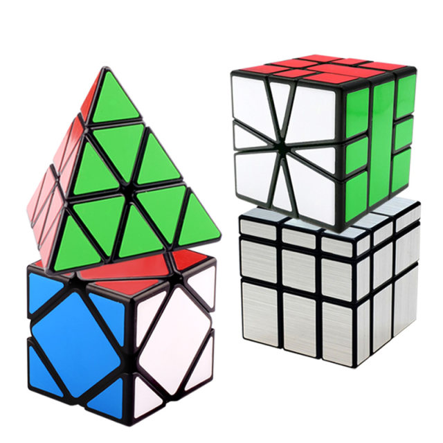 Holy Hand For beginner third -order Rubik's Cube Set full set of oblique mirror pyramid pyramid alien Five Magic Cube puzzle toys
