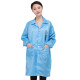 Antistatic clothing long work clothes hooded dust-free coat electronics factory blue and white dust coat men and women food factory protection