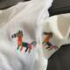 Embroidered pony pure cotton white short-sleeved T-shirt for women 2025 new student large size loose versatile couple outfits for men and women
