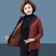 Plus size mother's autumn velvet hooded jacket new style middle-aged and elderly women's velvet warm casual top