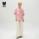 a02 pink tie-dye design short-sleeved T-shirt for women 2025 summer new loose top
