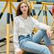 A02 Blade Black Low Low Large Fun Sleeve Women's Shirt 2025 Spring Sweet and Constellation Simple Jacket