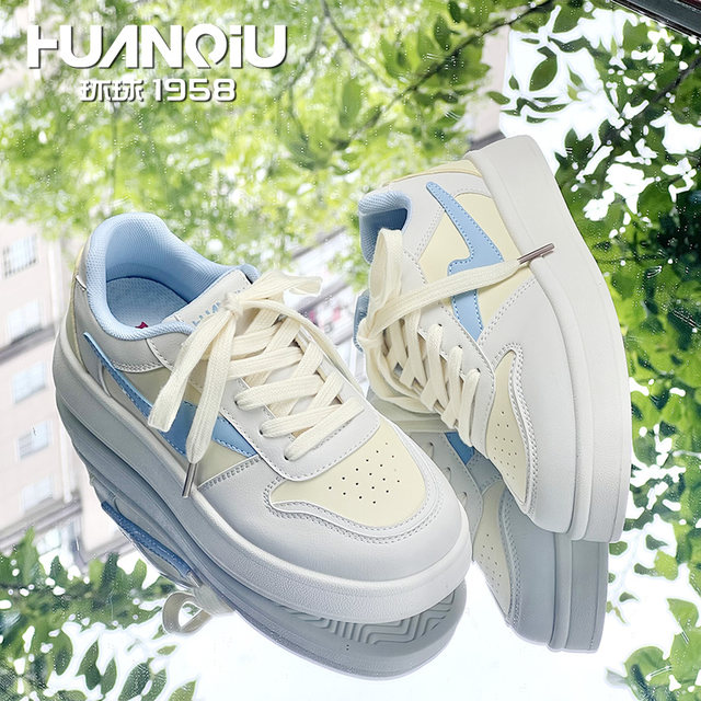 Global milk fufu thick-soled white shoes for women 2025 summer new high-value versatile light and comfortable casual shoes