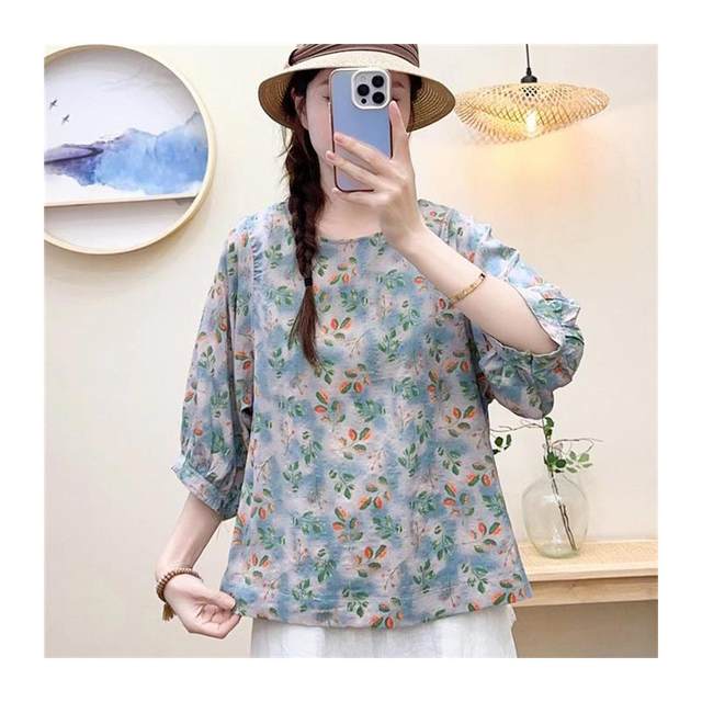 Women's spring new mother top fashionable middle-aged and elderly women's loose fashionable slim casual and versatile shirt
