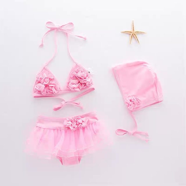Clearance children's swimsuit girls split skirt princess baby bikini cute 1-9 years old performance swimsuit