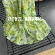 Green. Exclusively dyed natural 100 pieces of ramie fermented A-line mid-length skirt made of large skirt
