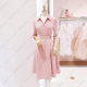 2024 early autumn new temperament intellectual OL shirt skirt with slim fit and slim waist tie and five-point sleeve dress