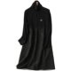 Mall counter export big -name women's clothing in autumn and winter high -necked lace jet temperament large size cover meat dress
