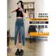 Summer high-waisted slit denim skirt for women with niche design 2024 new retro a-line skirt with hips

