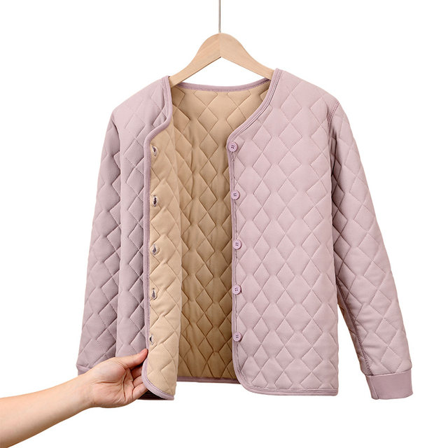 Mother's winter coat, wool inner small cotton-padded jacket, women's inner wear, middle-aged and elderly plus size thickened cotton coat, grandma's warm cotton coat