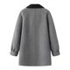 Double-sided woolen coat, high-end new style, contrasting color lapel, gold button placket, gray plaid, Korean style style, coat 1.13