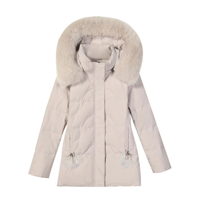 Middle-aged mother winter down jacket short 2025 new large size middle-aged and elderly women's style thickened warm jacket