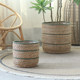 
Nordic style rattan flower basket flower pot green plant pot decoration large set of pots for home living room balcony floor-standing basin storage basket